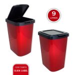 Lixeira Cesto 9 Litros com Tampa Click Label - Imagem 2