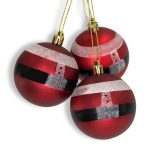 Kit Bolinhas De Natal Papai Noel de 6cm com 06 Unidades Enfeite - Imagem 3