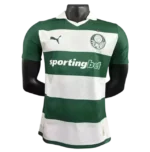 Camisa Palmeiras Sócio Torcedor 25/26 - Torcedor Puma Masculina - Verde e Branca - Listrada