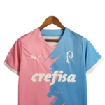 Camisa Palmeiras Edição Comemorativa - Torcedor Puma Masculina - Rosa e azul com detalhes em branco - Imagem 4